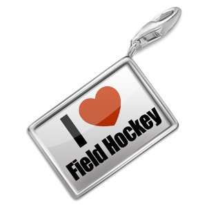 FotoCharms I Love Field Hockey   Charm with Lobster Clasp For Charms 