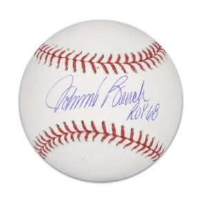  Johnny Bench Autographed Baseball  Details: ROY 68 
