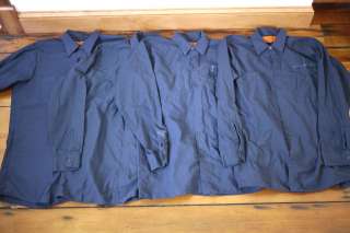 LOT OF 4 RED KAPP & REED Cotton NAVY BLUE Utility Work SHIRTS Med RG 