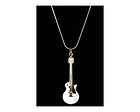 Gibson Les Paul White Electric Guitar 24K Gold Necklace