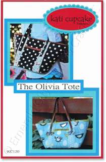 Kati Cupcake The Olivia Tote Purse Sewing Pattern NEW  
