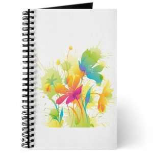  Journal (Diary) with Watercolor Floral Flowers on Cover 