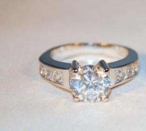 New Silver 925 Lab Created Diamond Wedding Band Ring 7  