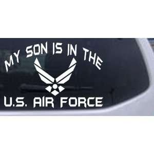 White 20in X 29.3in    My Son Is In The U.S. Air Force Decal Military 