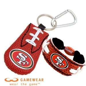  San Francisco 49ers Bracelet & Keychain Set: Sports 
