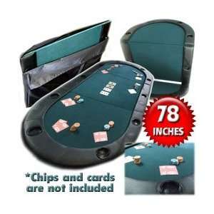  Texas Holdem Poker Folding Tabletop with Cupholders 