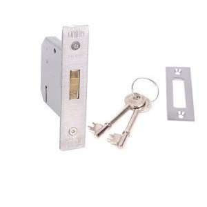 Keyed Pocket Door Lock Satin Chrome: Home Improvement