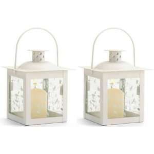   Ivory Garden Glass Lanterns Candle Holder Lighting
