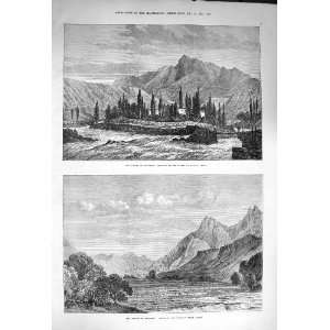  1873 Yarkund River Kargii Ladak Valley Kulsi Mountains 