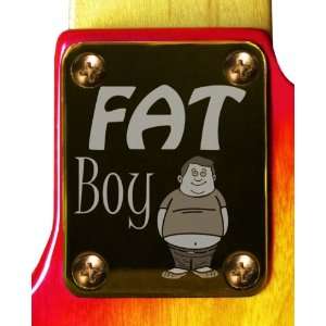  Fat Boy Gold Engraved Neck Plate: Musical Instruments