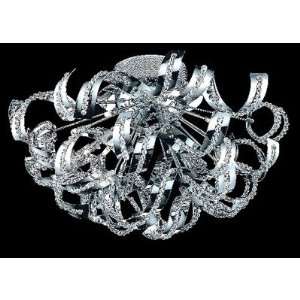  Elegant Lighting 2068F25C/RC 19 Light Tiffany Crystal Semi 