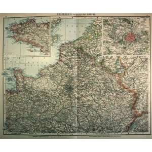    Andree map of Northern France and Paris (1893): Office Products