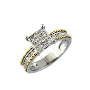  Ladies Dimaond Engagement Ring in 14K White Gold (TCW .50 