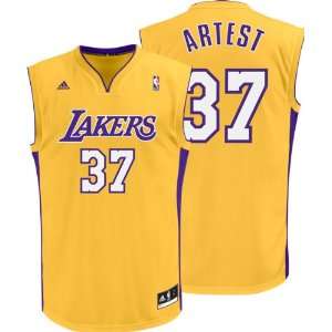 Ron Artest Gold Adidas NBA Revolution 30 Replica Los 