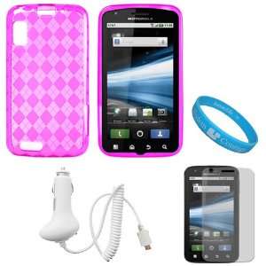   Smart Phone MB860 (Olympus/Atrix 4G) + Clear Screen Protector + White