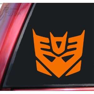 Transformers Decepticon Vinyl Decal Sticker   Orange