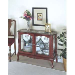  Carved Curio Console Cabinet