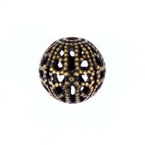  10mm Kabela Design Antique Brass Filigree Round Bead: Arts 