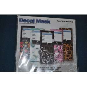  decal mask for apple ipod nano 4g set of 5 skins  