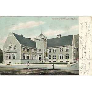   Vintage Postcard   Public Library   Joliet Illinois 