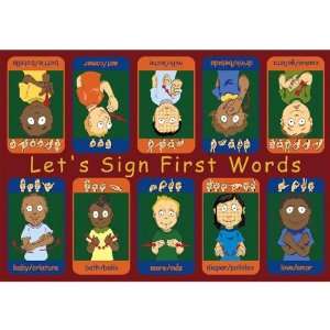  First Signs Preschool Rug   109 x 132 Rectangle