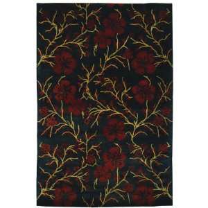 Metro Collection Floral Hand Tufted Wool Area Rug 6.00.:  