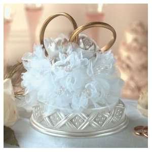 Wedding Cake Topper Roses & Rings with Base Wedding Cake Topper 