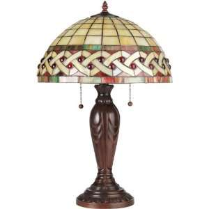  Erin  Table Lamp   Antique Brown/Tiffany Shade (Free 