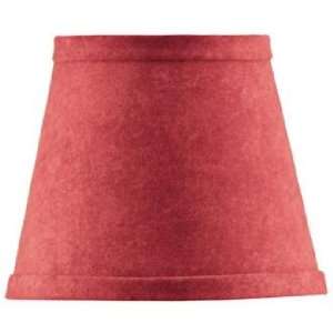  Red Faux Suede Lamp Shades 10x18x13 (Spider): Home 