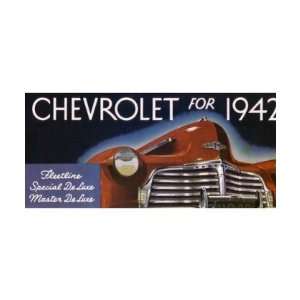    1942 CHEVROLET Sales Brochure Literature Book Piece: Automotive