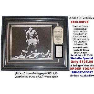   Photograph, Matted/Framed with Ali Fight Worn Robe 
