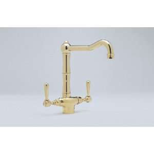 Rohl A1679LM TCB2 Country Kitchen Single Hole Faucet with Metal Lever 