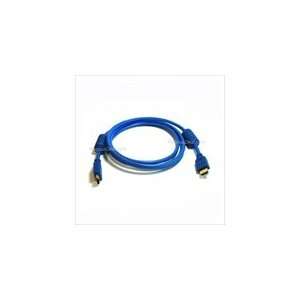  10 FT 28 Gauge Super Speed HDMI Cable With Ferrites   Blue 