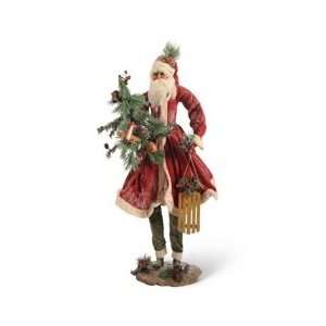   Holiday Home Decorations: Large Santa with a Tree Christmas Decoration