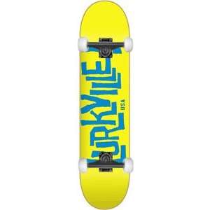  Lurkville Logo Complete Skateboard   8.5 Yellow w/Mini 