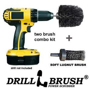   Car Wheel, Truck Tire and Lugnut cleaning Brush Combo Kit: Automotive