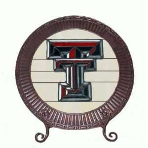  Texas Tech Red Raiders Stained Glass Charger Lamp: Sports 