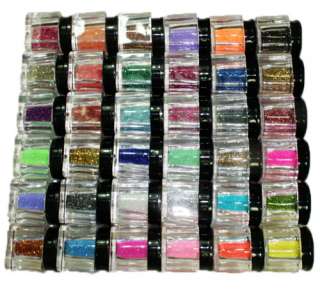 36 Colours Glitter Acrylic Powder Dust For Nail Art Tips Net 3 gram 