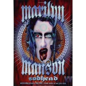  Marilyn Manson San Jose Concert Poster 2001 BGP253