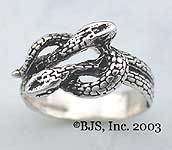   Silver Snake Ring, Celtic Knot, Two Snakes, Snake Jewelry, Your Size
