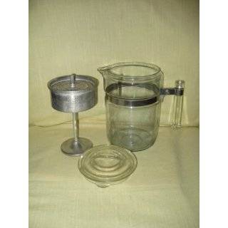  Pyrex 6 Cup Percolator Coffee Pot w/ Metal Stem & Basket by Pyrex 