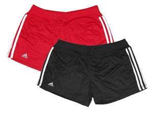 Adidas womens athletic workout gym shorts red or black  