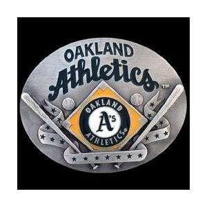 American Metal SBB005 MLB Pewter Belt Buckle  Oakland Athletics 
