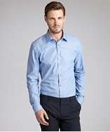 Gucci light blue cotton point collar dress shirt style# 319406501