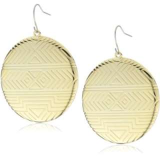 House of Harlow 1960 14k Yellow Gold Plated Medallion Earrings 