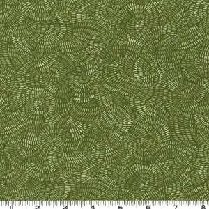  45 Wide Blue Patch Meadow Winding Paths Green Fabric By 