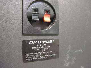   Optimus STS 100 3 way Bookshelf Speakers 40 4046 Recording Monitors
