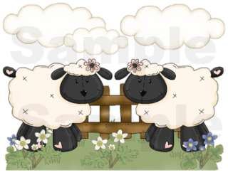 SHEEP LAMB BABY NURSERY WALL BORDER STICKERS DECALS  