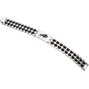   Bills Stainless And Rubber Team Logo Bracelet: Sports & Outdoors