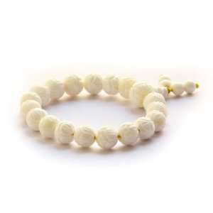    10mm Tridacna Shell Flower Beads Buddhist Mala Bracelet: Jewelry
